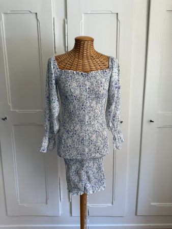 Kleid weiss geblümt S