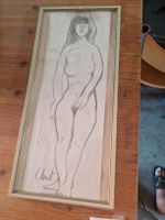 Zeichnung Dame Akt signiert Christ 