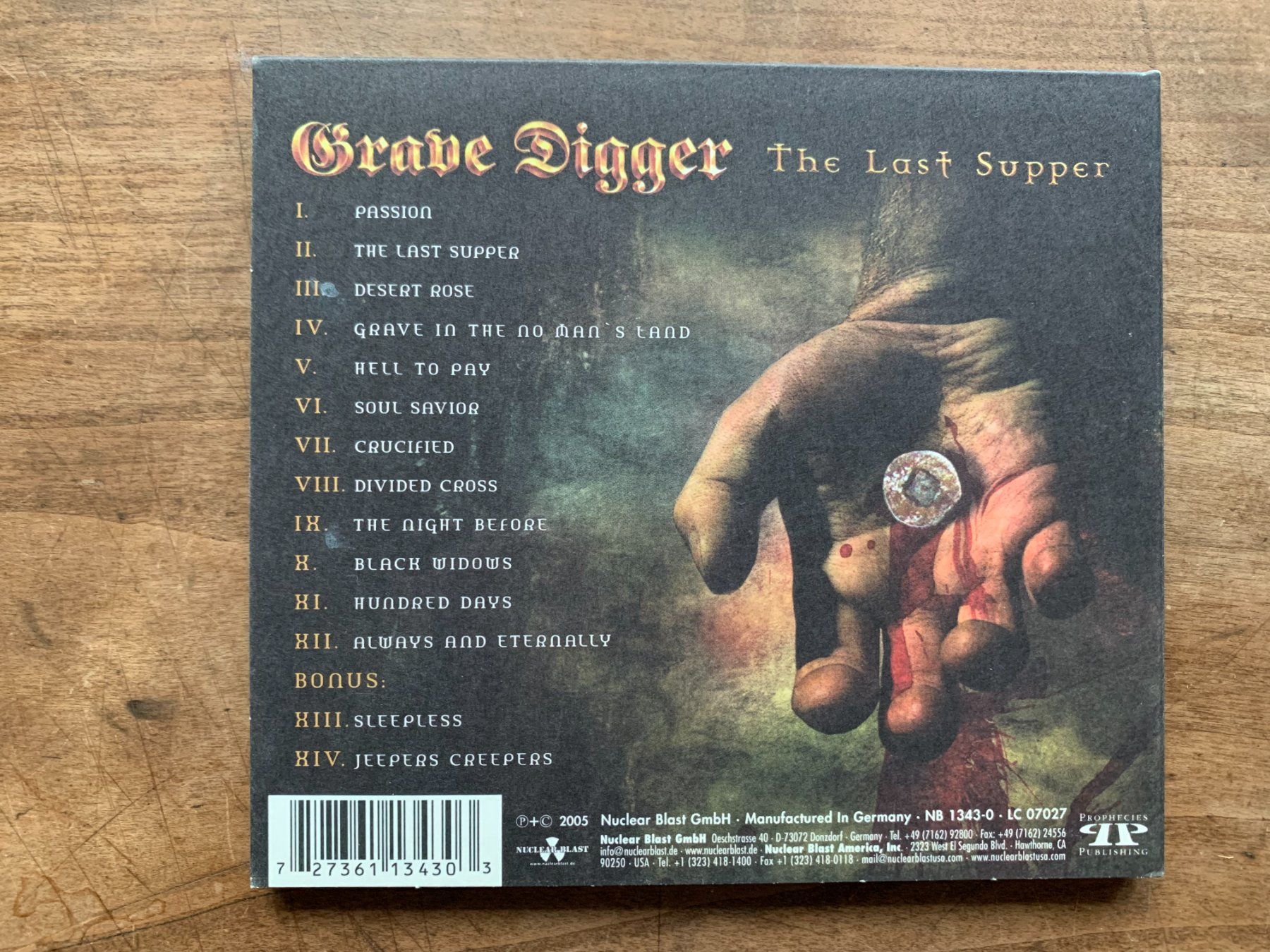 CD: Grave Digger The Last Supper CD Heavy Metal Digipak RAR – Usato da Willerzell venduto da Stoeff8l 1