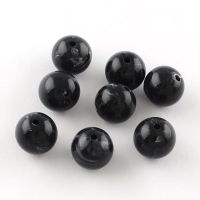 Acrylperlen Rund Schwarz 8mm / 100Stück / Aktion