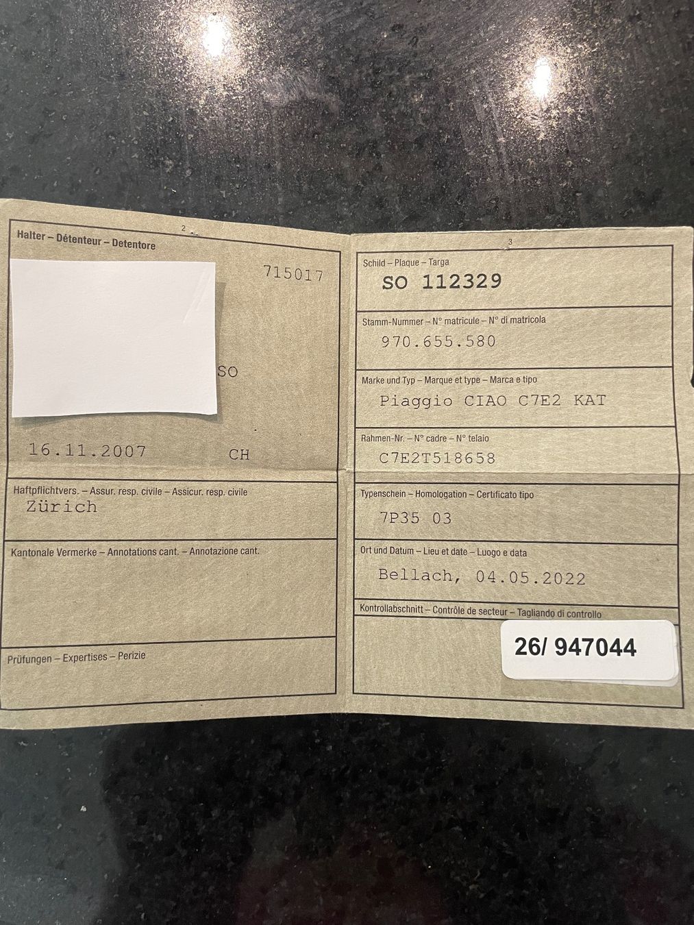 Piaggio Mofas: Mofa Piaggio Ciao – Gebraucht aus Rickenbach SO von Cornelia2312 6