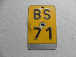 Mofanummer Mofa Nummer BS 71 Baselstadt 1971 Töffli Geschenk