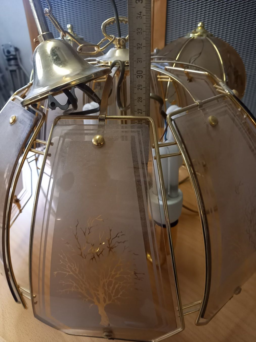 Lampenschirme: 1 Deckenlampe, 2 Tischlampen Vintage – Gebraucht aus Vilters von Fleiflomi 4