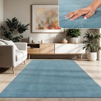 -50%‼️ Teppich Wohnzimmer riesig 300x400  Pastellblau