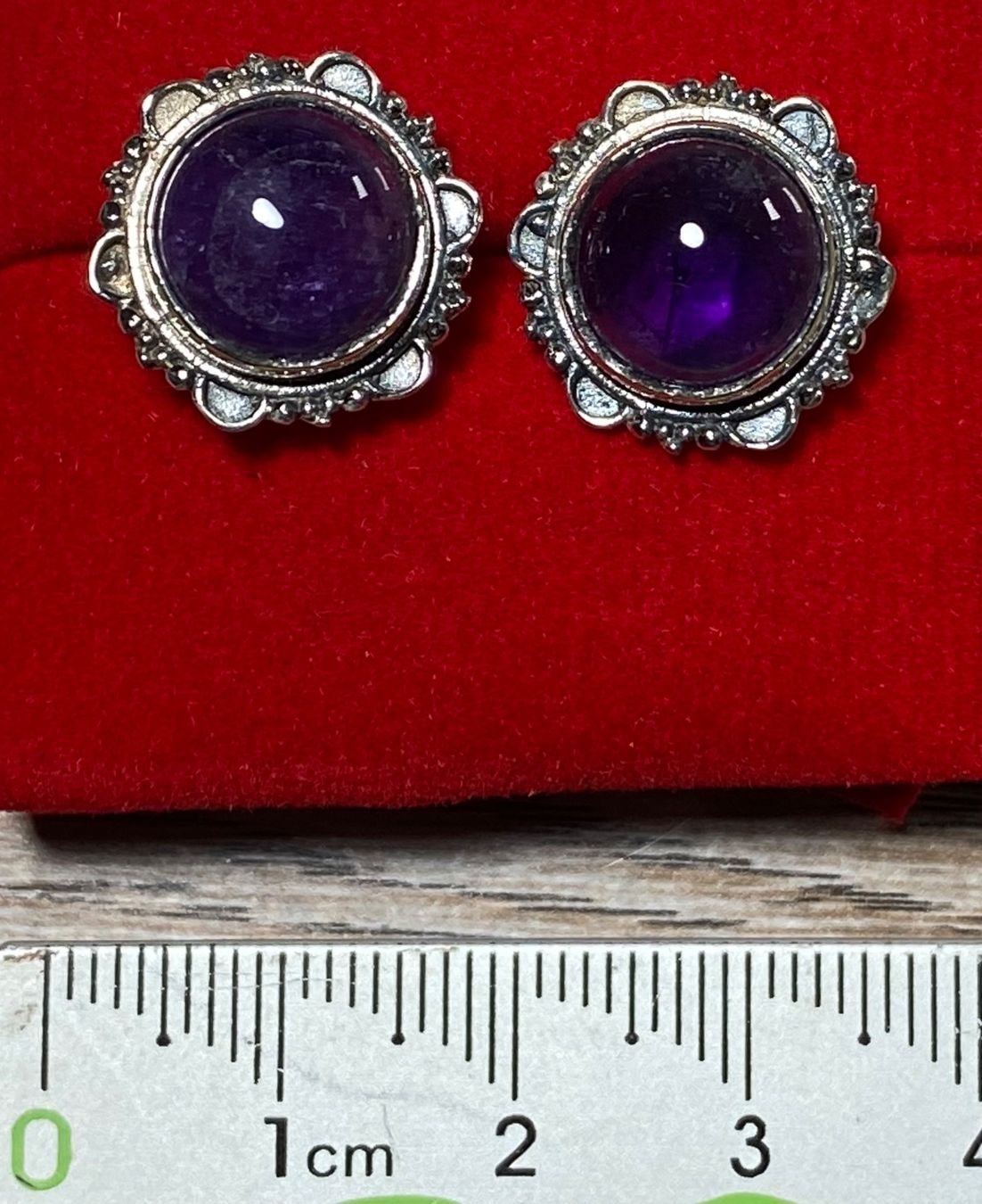 Orecchini pendenti & Orecchini a lobo: orientalische Silber Ohrstecker mit Amethyst – Nuovo e nell'imballaggio originale da Laax GR venduto da krippenfiguren-laax 2