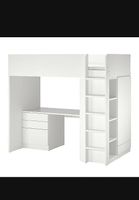 Kinderhochbett mit Schreibtisch von Ikea SMASTAD