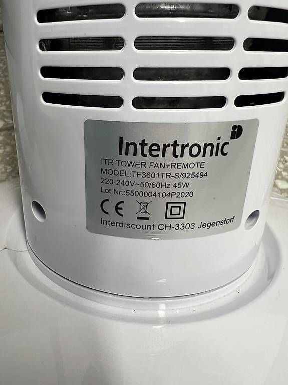 Ventilatori: 2 Turmventilator Intertronic Höhe 97cm 45W – Usato da zürich venduto da f_p 2