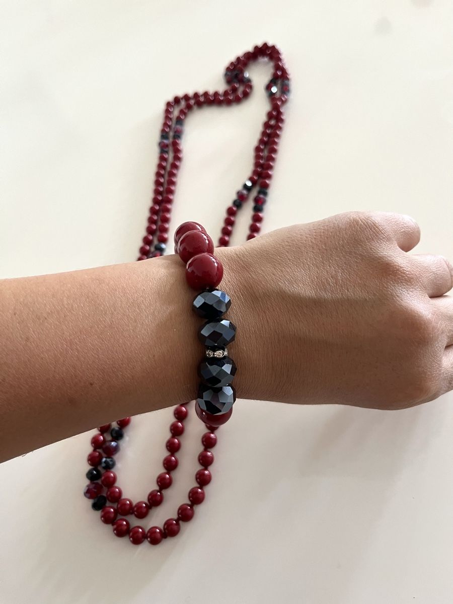 Altri gioielli: ROTE PERLENKETTE UND ARMBAND SET – Nuovo (secondo la descrizione) da Basel venduto da JJ.Elena 2