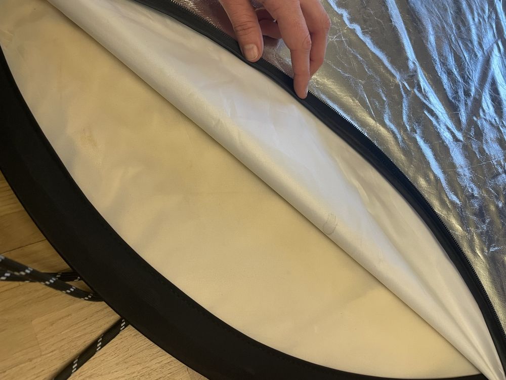 Bresser Faltreflektor TR-8 100x150cm - Silber/Weiß Für Perfekte Motivausleuchtung
