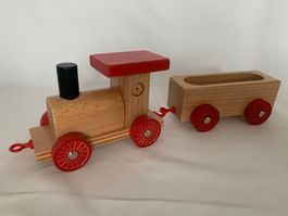 Holzspielzeug Zug mit Anhänger, 36cm