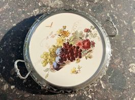 Vintage Serviertablett Gebr. Arndt, Herbstdekor Kunst RAR