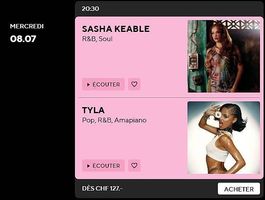 2 x Billets Montreux Jazz Festival Tyla & Sasha Keable 
