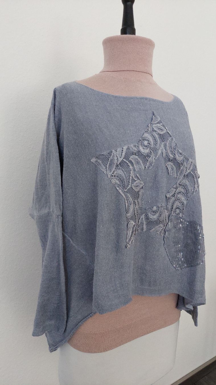 Maglioni & Felpe: Leichter Sommer Pullover mit Stern Applikation, Grösse M – Usato da Gwatt (Thun) venduto da Letzte-Chance 3