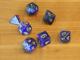 Würfel Set Dunkelblau/Galaxy für D&D / RPG Spiele