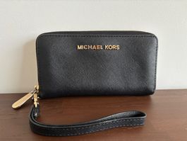 Michael Kors Black Wallet with golden Zip