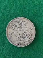 UK   1  Crown  1898   "LXI"   Victoria  Silber