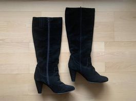 Stiefel aus echtem Wildleder, kniehoch, Grösse 40