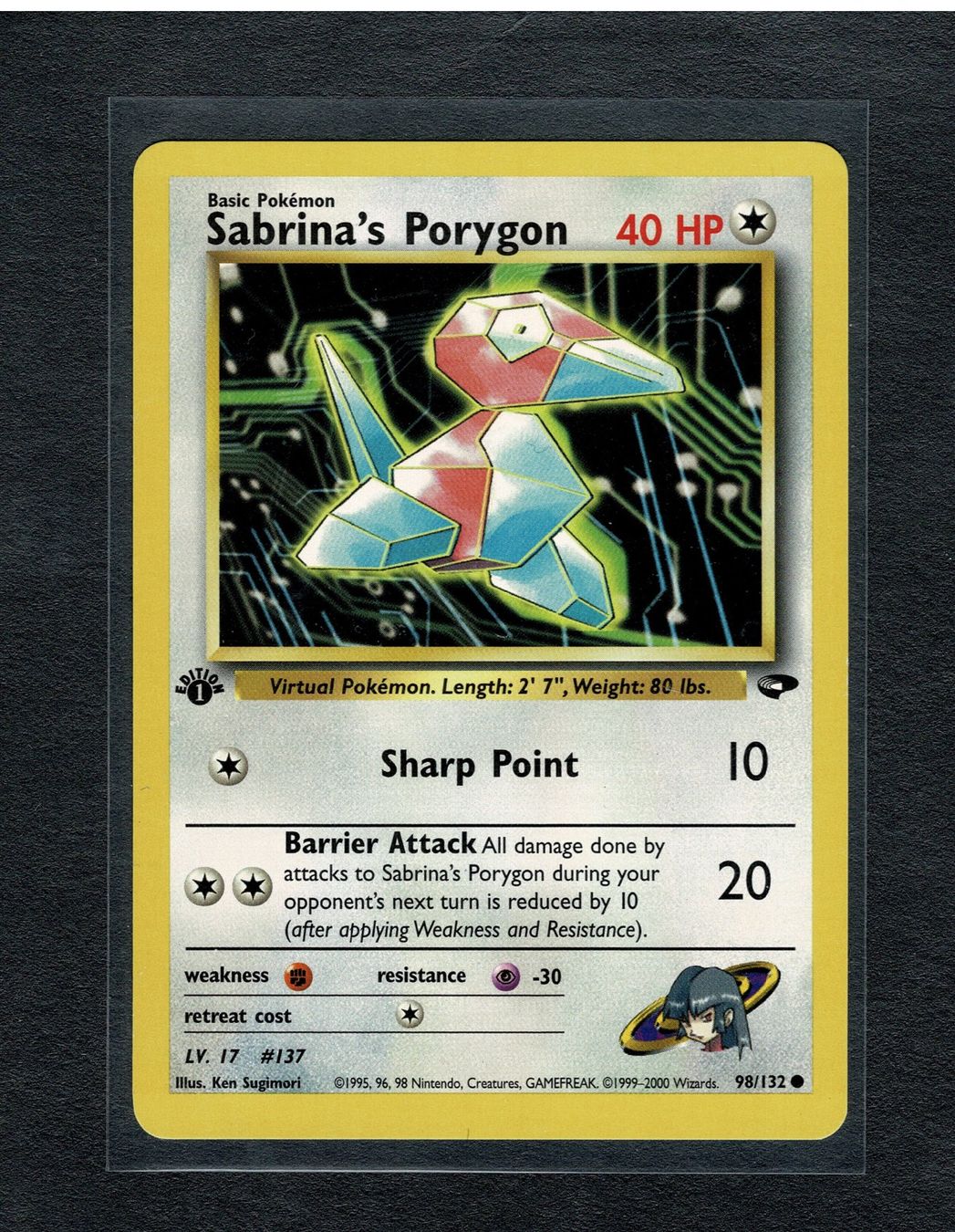 Pokémon Carte collezionabili: Sabrina's Porygon - 1st Gym Challenge – Usato da Giubiasco venduto da rude01