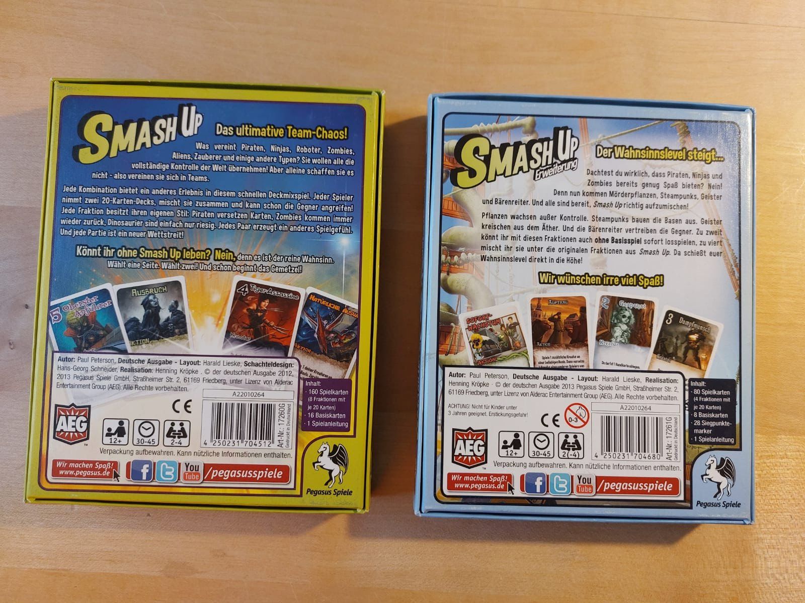 Pegasus Spiele Giochi: SMASH UP + Erweiterung "Wahnsinnsslevel 9000" – Usato da Luzern venduto da Blue-Moon 1