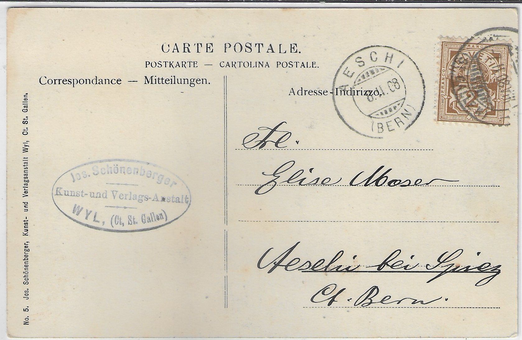 Cartoline postali: Gruss aus Wyl Wil SG – Usato da Ettingen venduto da Kartenplanet 1