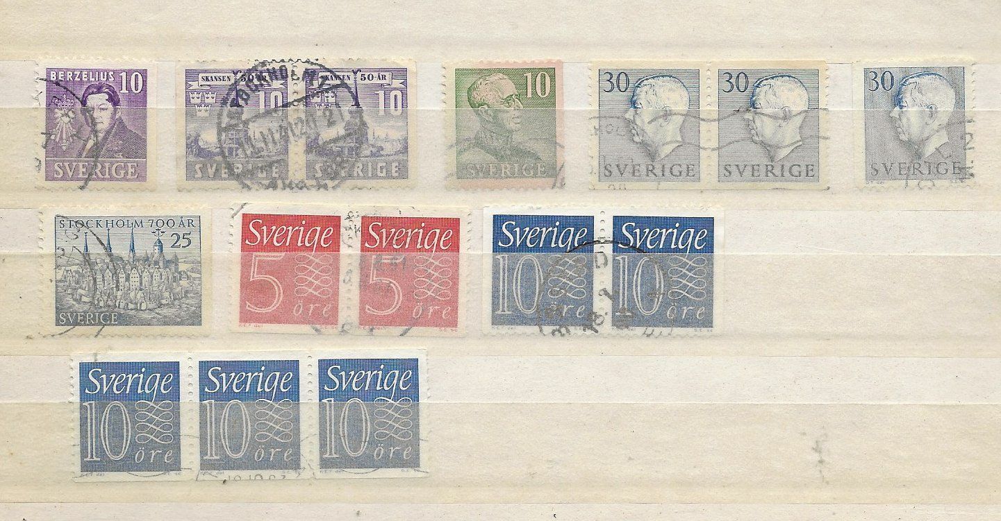 Tutti i francobolli: Suède Lot 8 variétés – Usato da Sion venduto da PierreP01