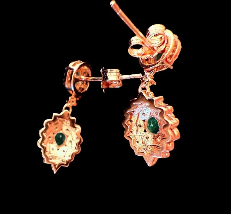 Orecchini pendenti & Orecchini a lobo: Boucles d’oreilles Royale Emeraude – Nuovo e nell'imballaggio originale da St-Maurice venduto da Sandrinette123 3