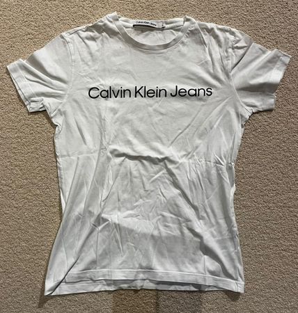 Calvin Klein Jeans T-Shirt weiss Gr. M Herren Baumwolle