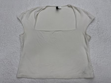 T-shirt blanc H&M Divided col carré taille XL