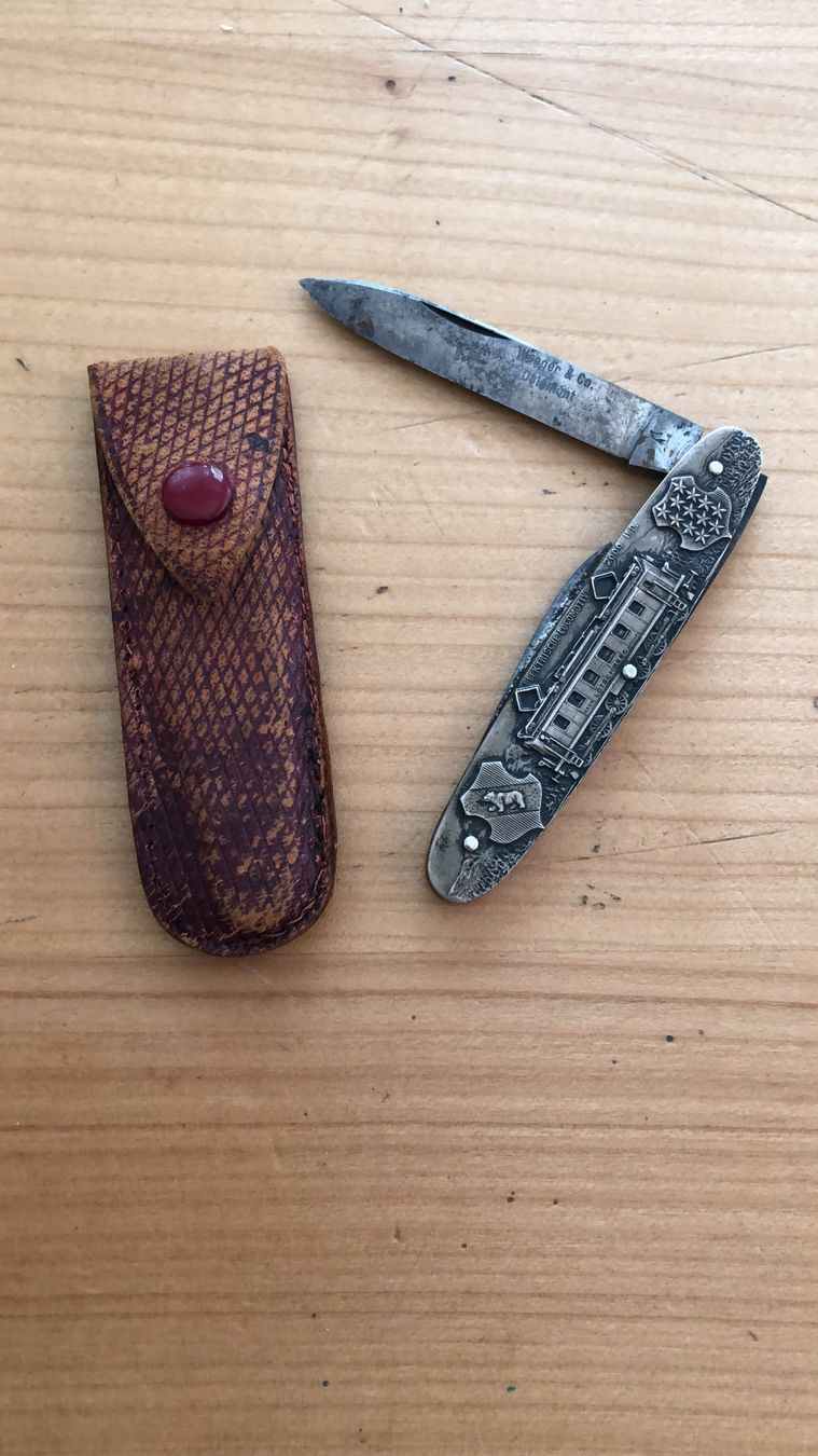 Wenger Coltelli tascabile: Uraltes Wenger Sackmesser mit Originaletui – Usato da Adliswil venduto da Tito088