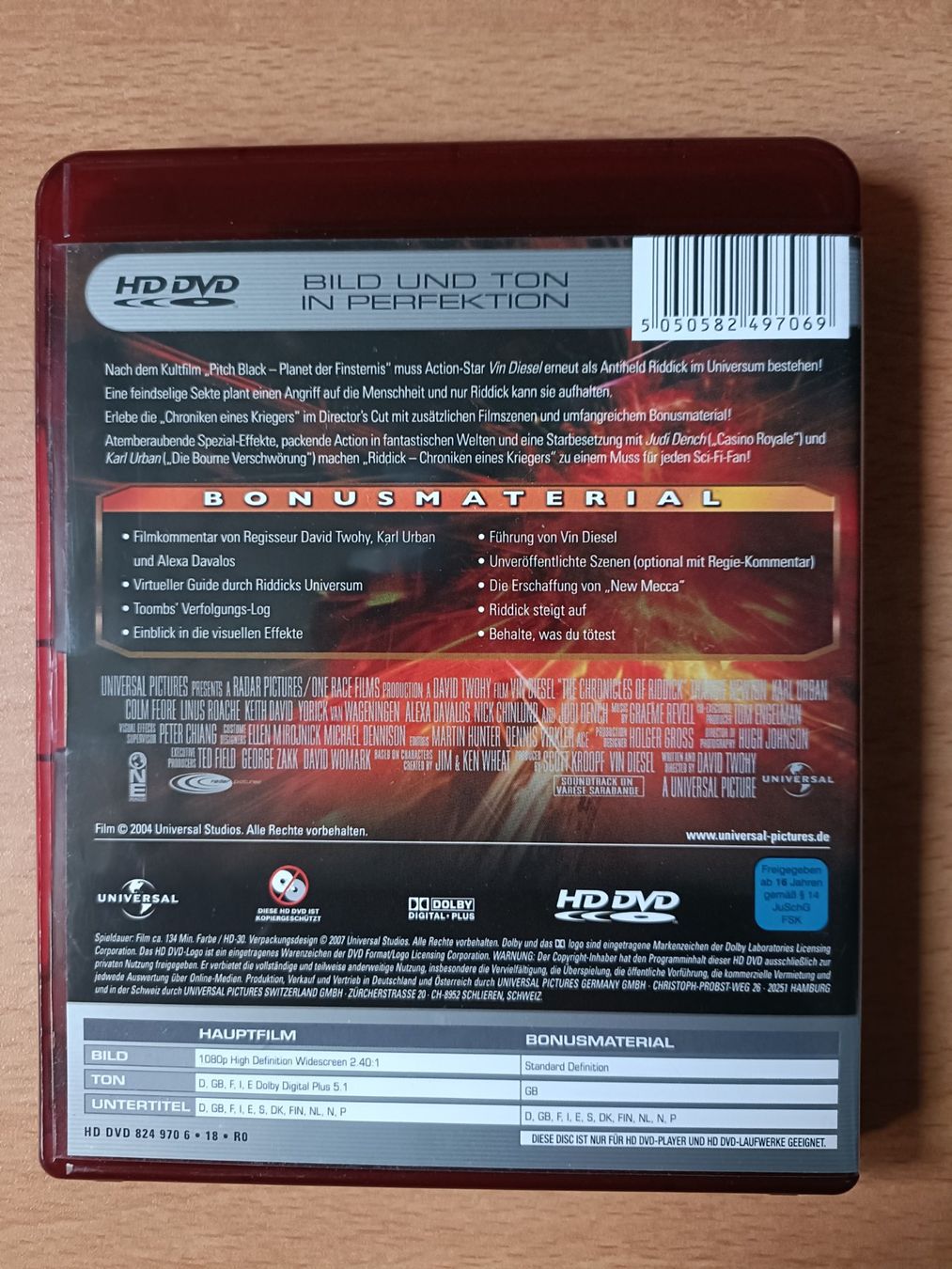 Tutti i DVDs: Riddick HD DVD – Usato da Köniz venduto da Movieportal007 1