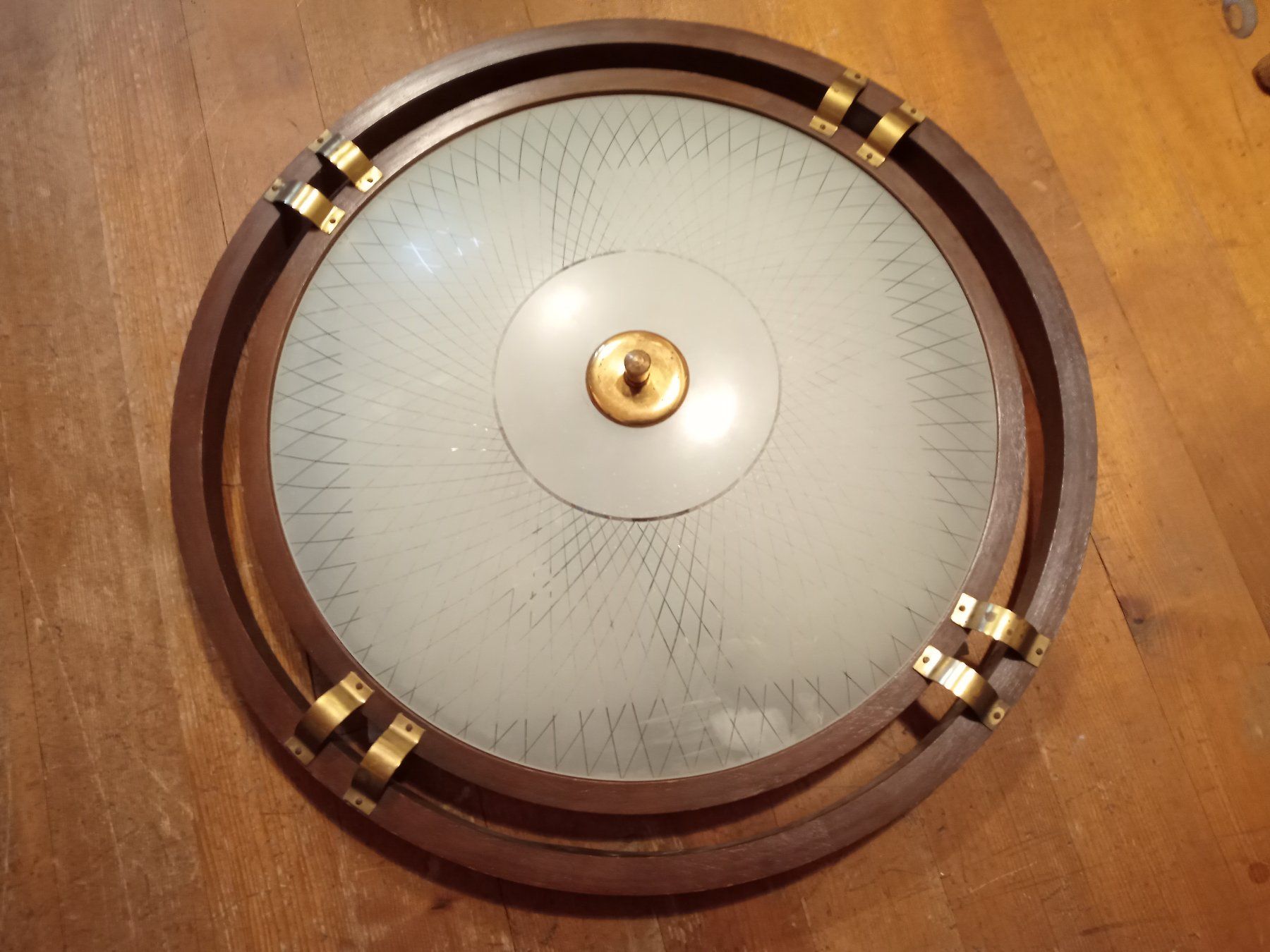Lampadari & plafoniere: Deutsche Vintage Wand- oder Deckenlampe Vintage 1950 – Usato da Prez-vers-Siviriez venduto da Monija70