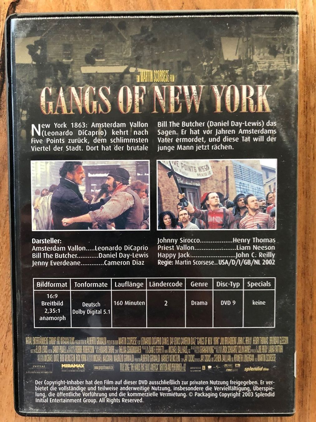 Alle DVDs: DVD Gangs of New York – Gebraucht aus Belp von brb66 1