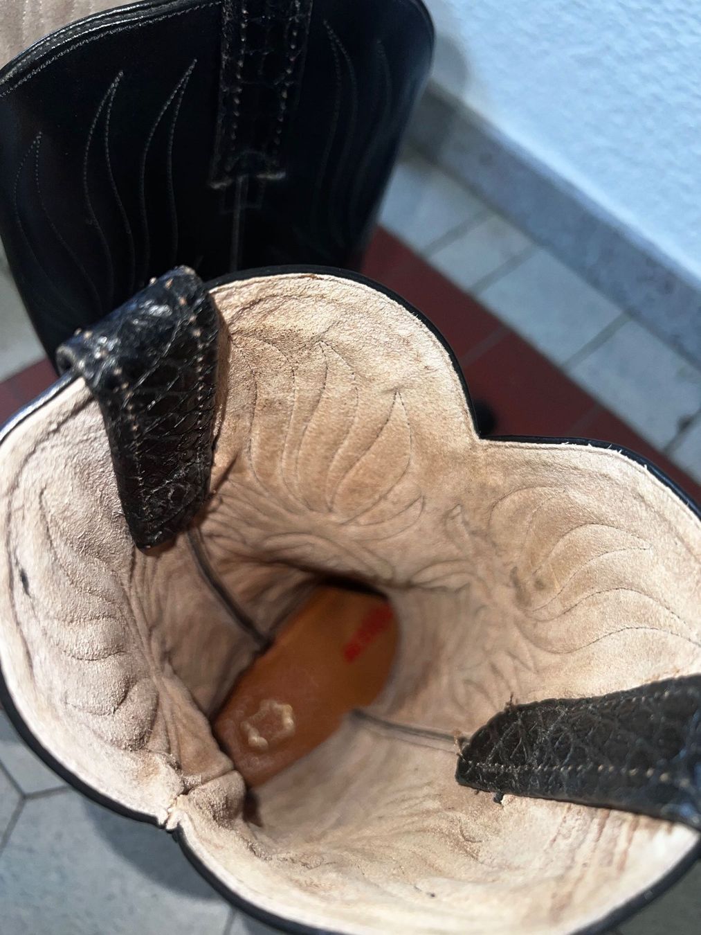 Scarpe da donna: Lederstiefel Gr.38 "Cowboy-Kroko-Style" – Usato da Zürich venduto da Mailfree 5