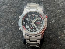 Casio Wave Ceptor Radio Controlled Armbanduhr Quarz Uhr