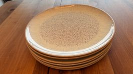 6x Motel a Miio Areia Teller gross Classic Sand Ø 29 cm