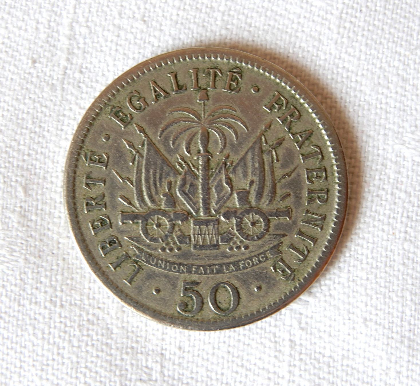 Tutti le monete: Münze 50 centimes Haiti 1908 – Usato da Senèdes venduto da Framboise52 1