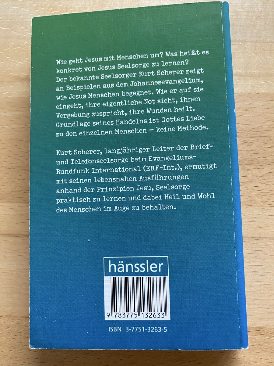 Bücher: Von Jesus Seelsorge lernen - Kurt Scherer – Gebraucht aus Schwarzenburg von Michellu 1