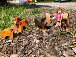 Holztiere-Set Vintage