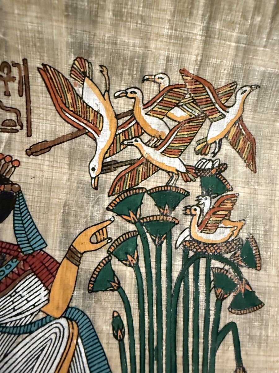 Poster & Bilder: Handgemaltes Jagdbild auf Papyrus Scharipa – Gebraucht aus Buchs SG von and_d8tp 3