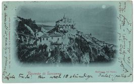 Ricordo di Locarno, Mondscheinkarte, gel. 1898
