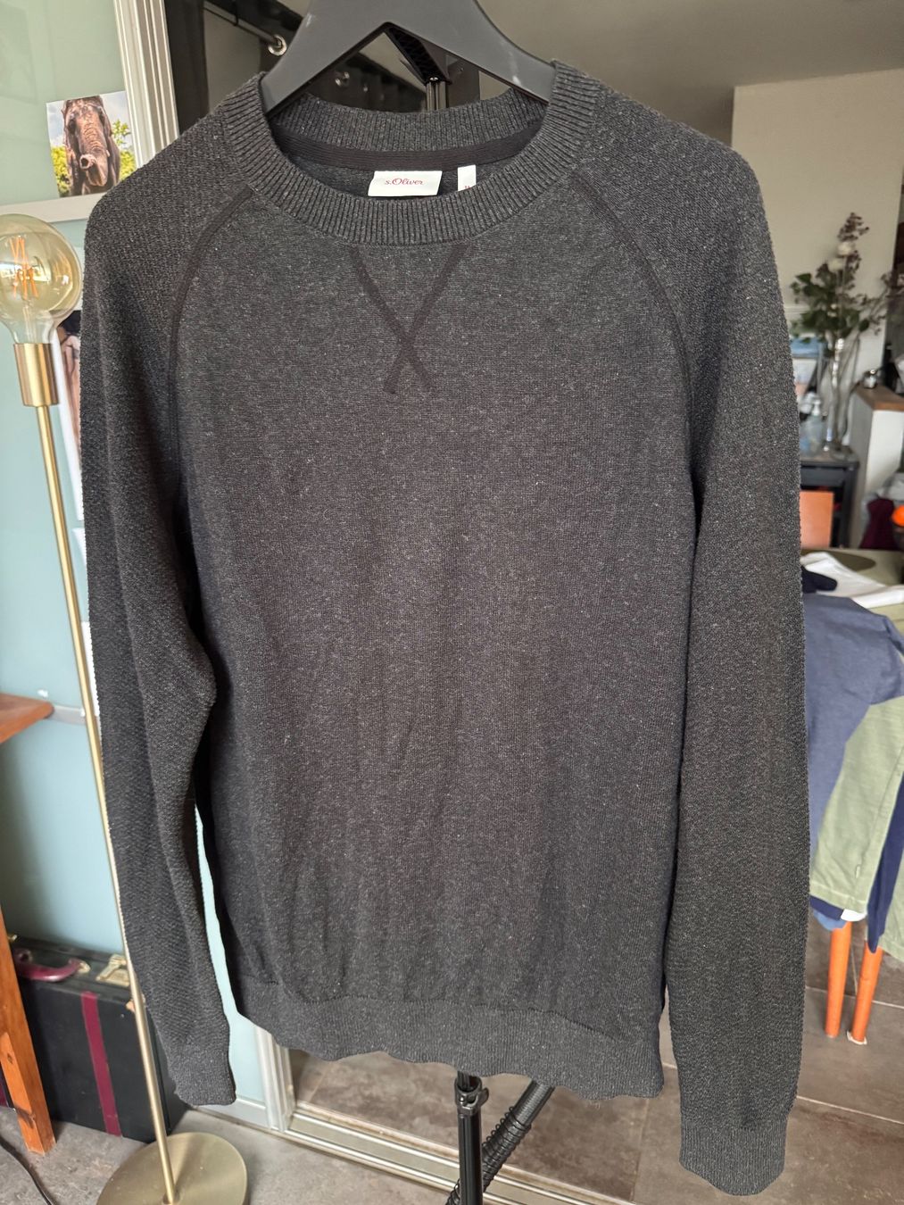 S.Oliver Maglioni & Felpe: S.Oliver pull homme anthracite – Nuovo e nell'imballaggio originale da Vuisternens-Romont venduto da gol_xp6p 1