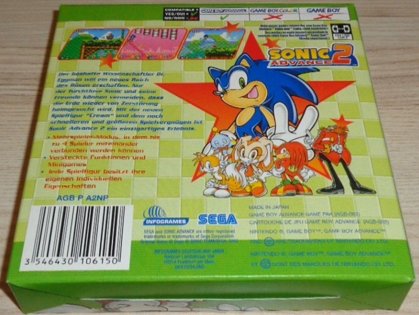 Sega Giochi: Sonic Advance 2 (GBA) – Usato da Thun venduto da Gameparadise 1