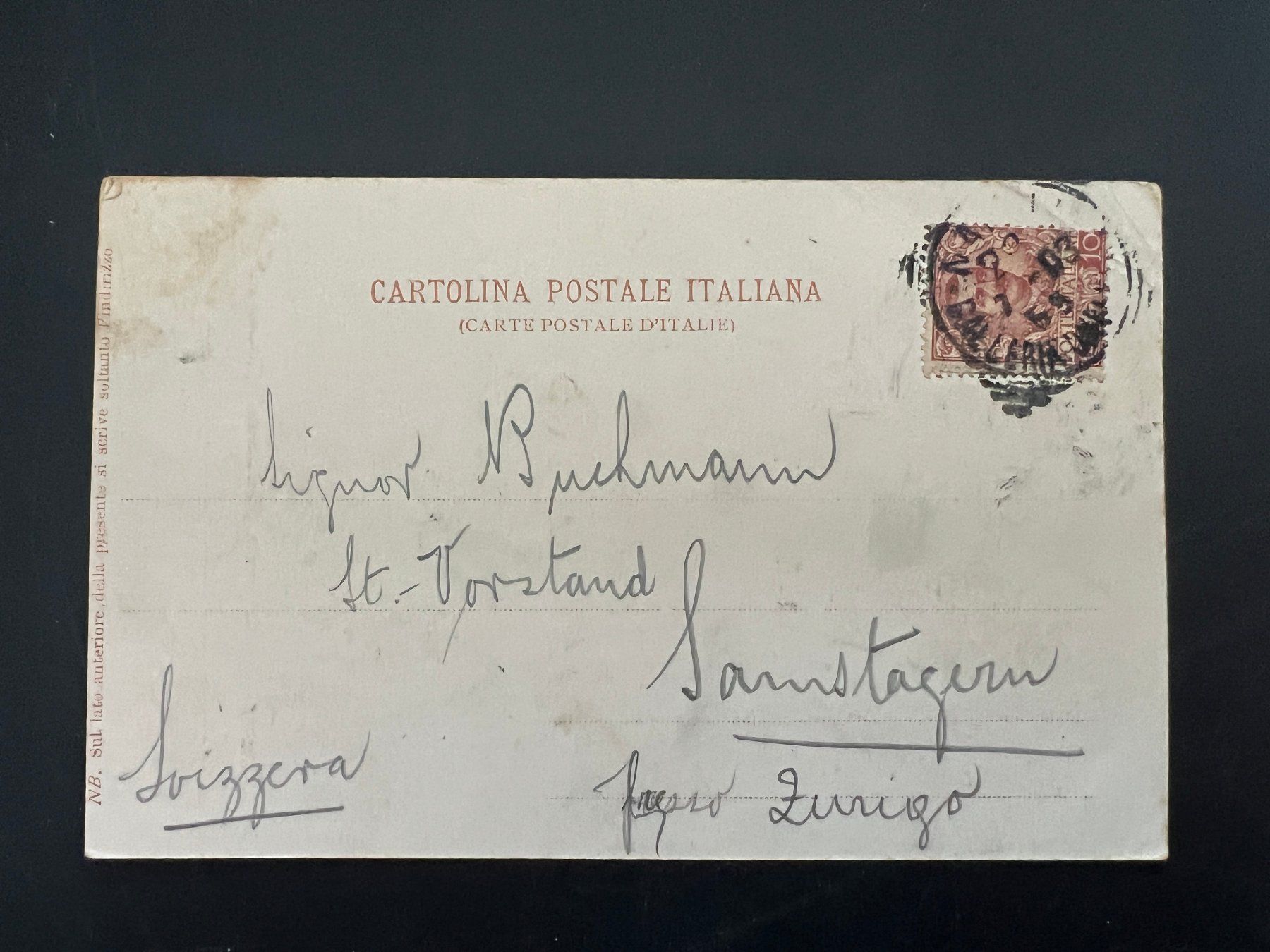 Cartoline postali: AK 1903 Genova      (G367) – Usato da Hinwil venduto da Sidi4 1