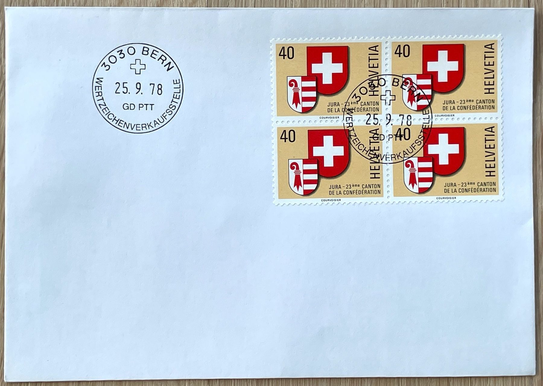 Tutti i francobolli: FDC Kanton Jura 4er Block – Nuovo (secondo la descrizione) da Zürich venduto da Marfe1