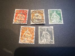 Lot Helvetia mit Schwert Vollstempel (3778)