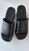 Pantoletten Pull&Bear Plateau schwarz Grösse 37