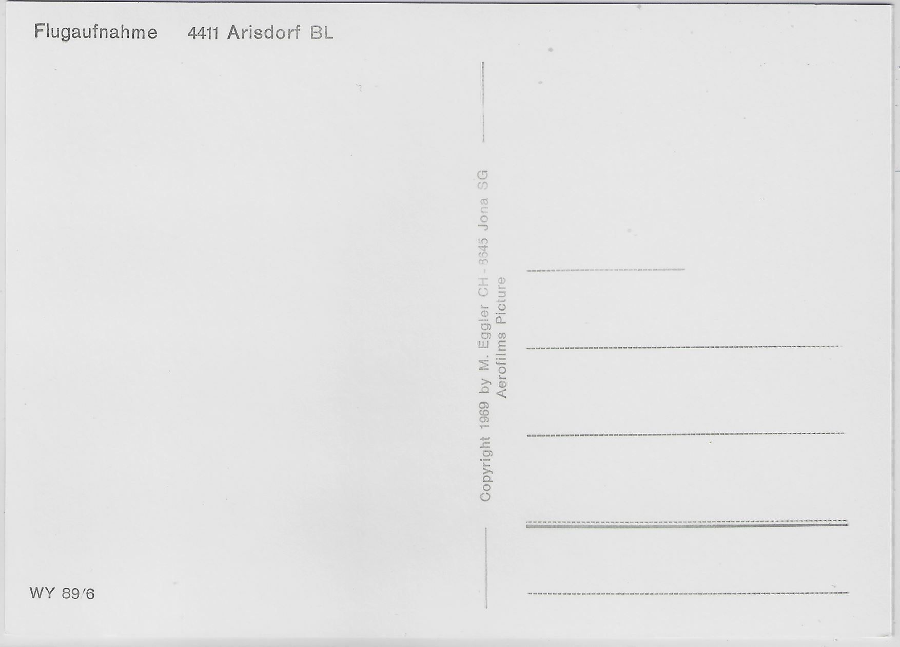 Cartoline postali: Flugaufnahme Arisdorf BL – Antico da Ettingen venduto da Kartenplanet 1