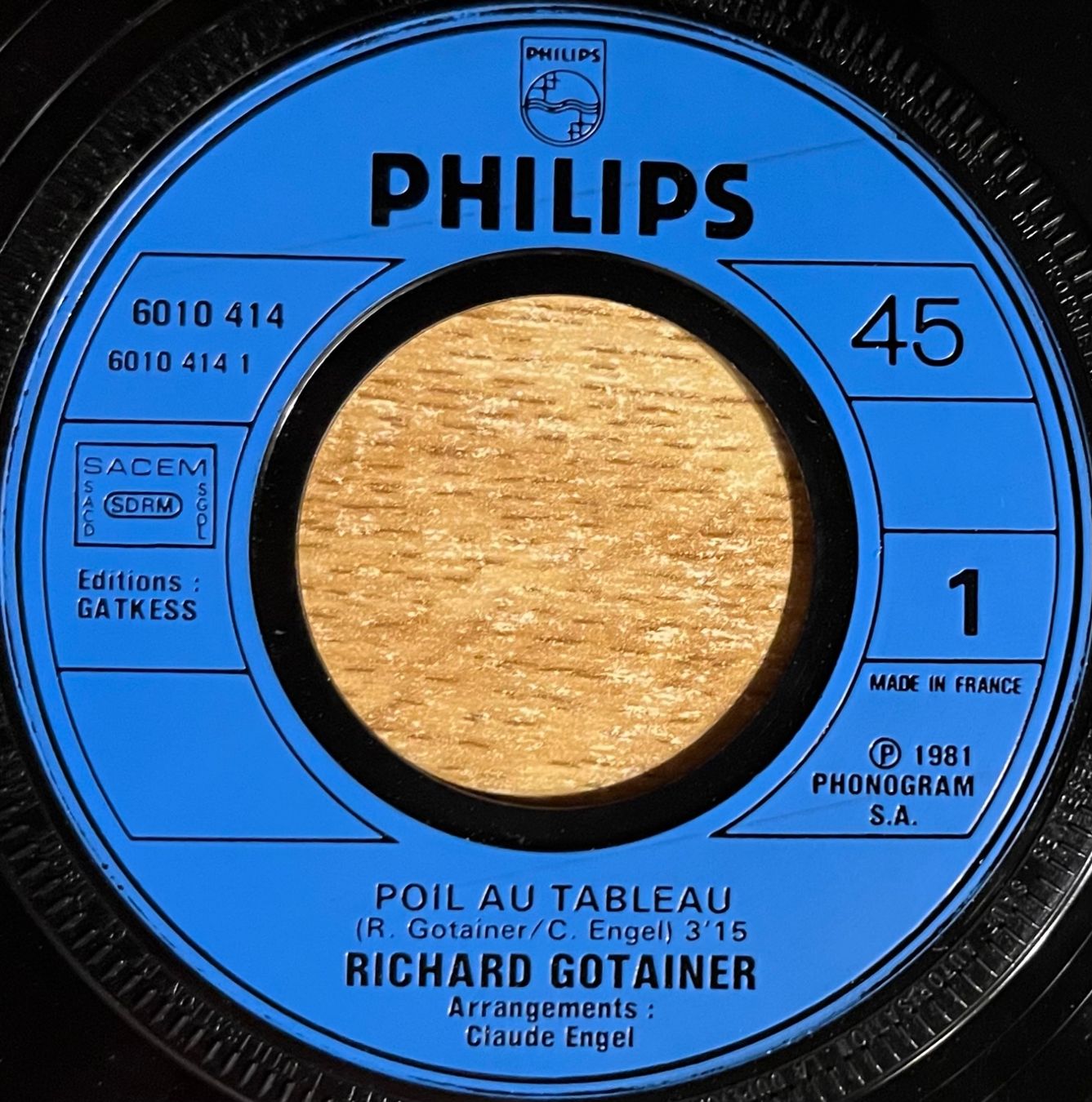 Schallplatten: RICHARD GOTAINER - POIL AU TABLEAU – Gebraucht aus Bussigny von vinyl-pas-cher 2