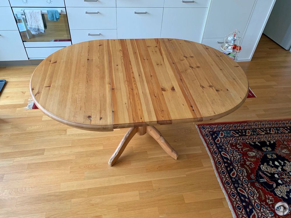 IKEA Esstisch Rund ausziehbar massiv Kaufen auf Ricardo
