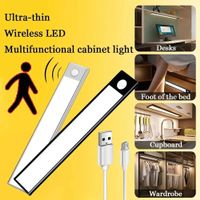 Unterbauleuchte 20cm LED Bewegungsmelder USB Batterie Leiste